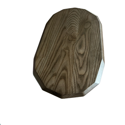 Fairmont & Main Wooden 40cm Food Board Stained Ash Oval Faceted Dishwasher Safe AS706R