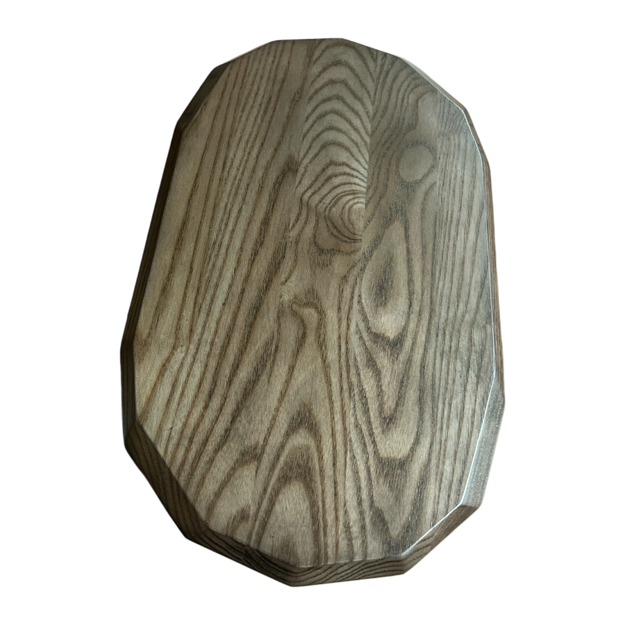 Fairmont & Main Wooden 40cm Food Board Stained Ash Oval Faceted Dishwasher Safe AS706R