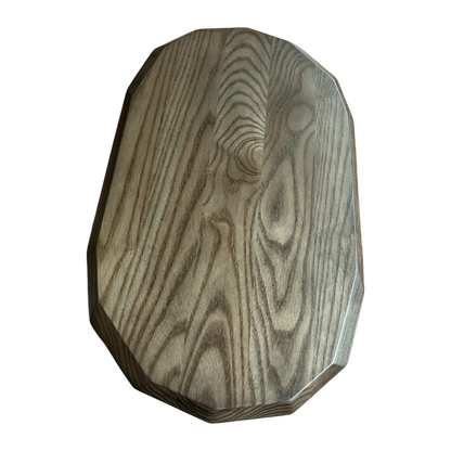 Fairmont & Main Wooden 40cm Food Board Stained Ash Oval Faceted Dishwasher Safe AS706R