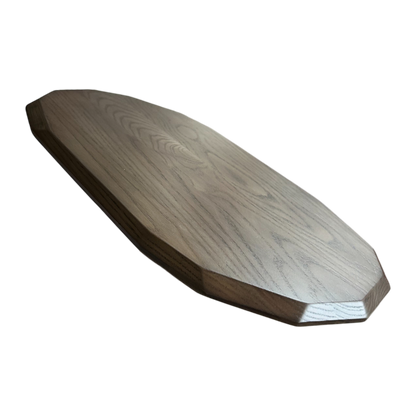 Fairmont & Main Wooden 40cm Food Board Stained Ash Oval Faceted Dishwasher Safe AS706R