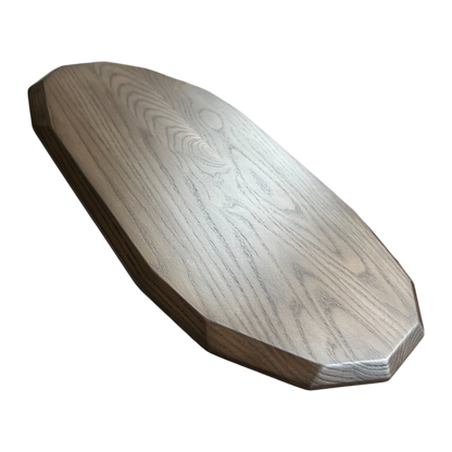 Fairmont & Main Wooden 40cm Food Board Stained Ash Oval Faceted Dishwasher Safe AS706R