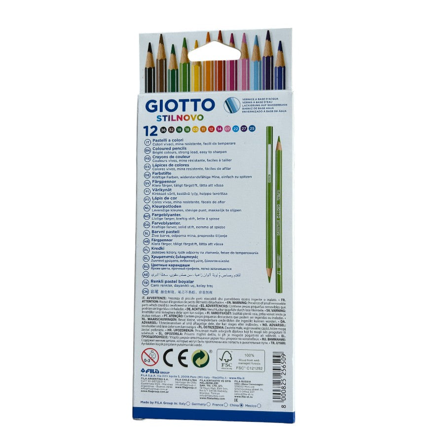 GIOTTO - Stilnovo Intense Colours Colouring Pencils, pack of 12 