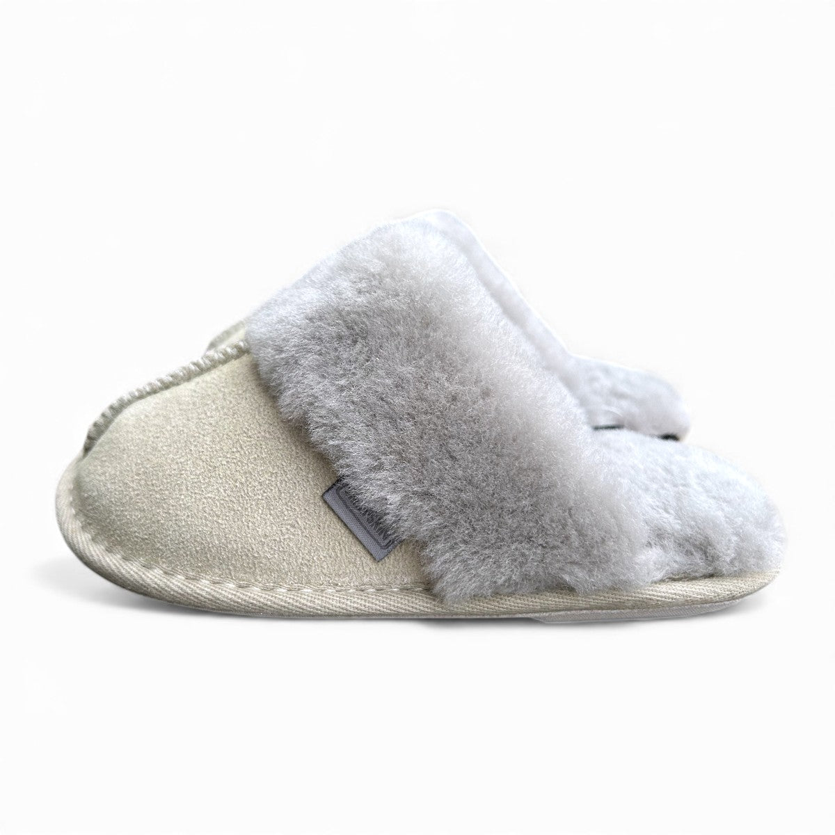 Just Sheepskin Kids Duchess Mule Slippers - Grey - Size UK 12-13