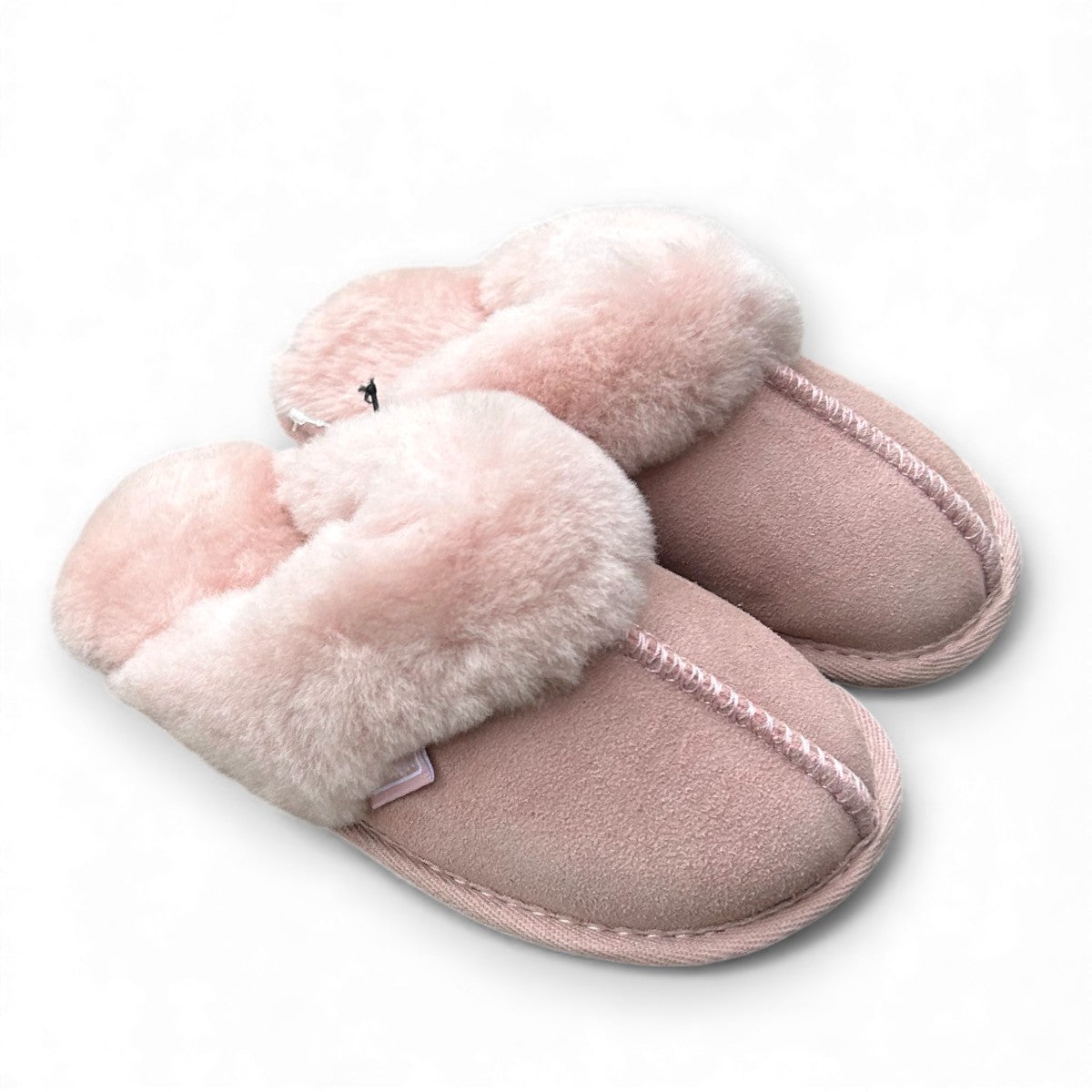 Just Sheepskin Kids Duchess Mule Slippers - Pink - Size UK 12-13
