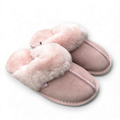 Just Sheepskin Kids Duchess Mule Slippers - Pink - Size UK 12-13