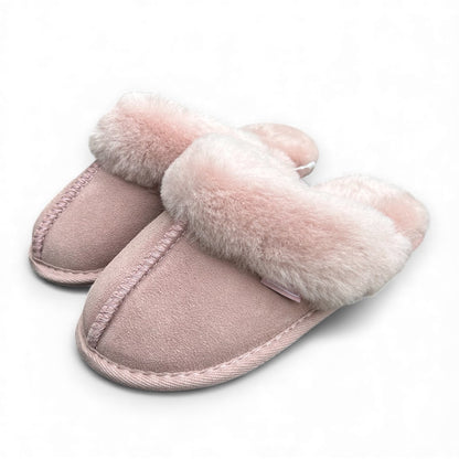 Just Sheepskin Kids Duchess Mule Slippers - Pink - Size UK 12-13