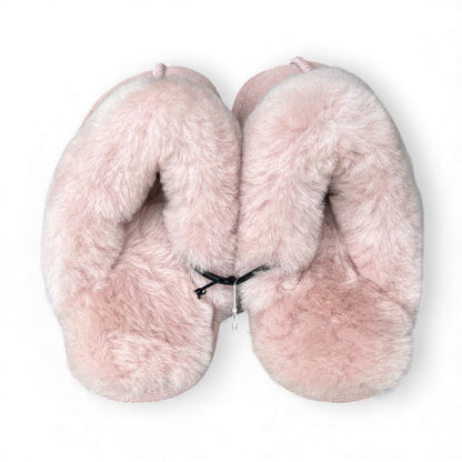 Just Sheepskin Kids Duchess Mule Slippers - Pink - Size UK 12-13