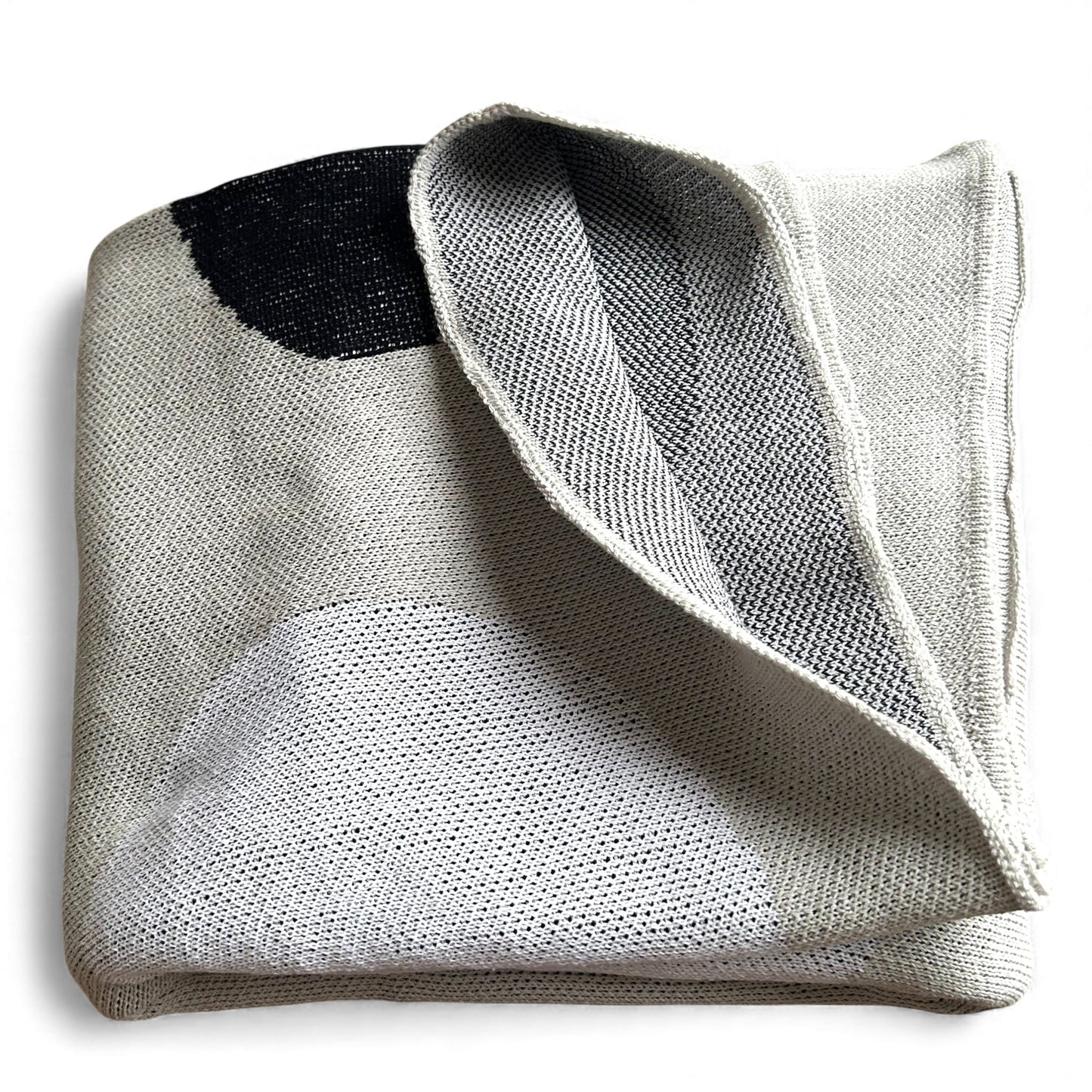 Snuggery Luxury Organic Cotton Knitted Throw Blanket 180 x 125cm - Corfu Pebbles