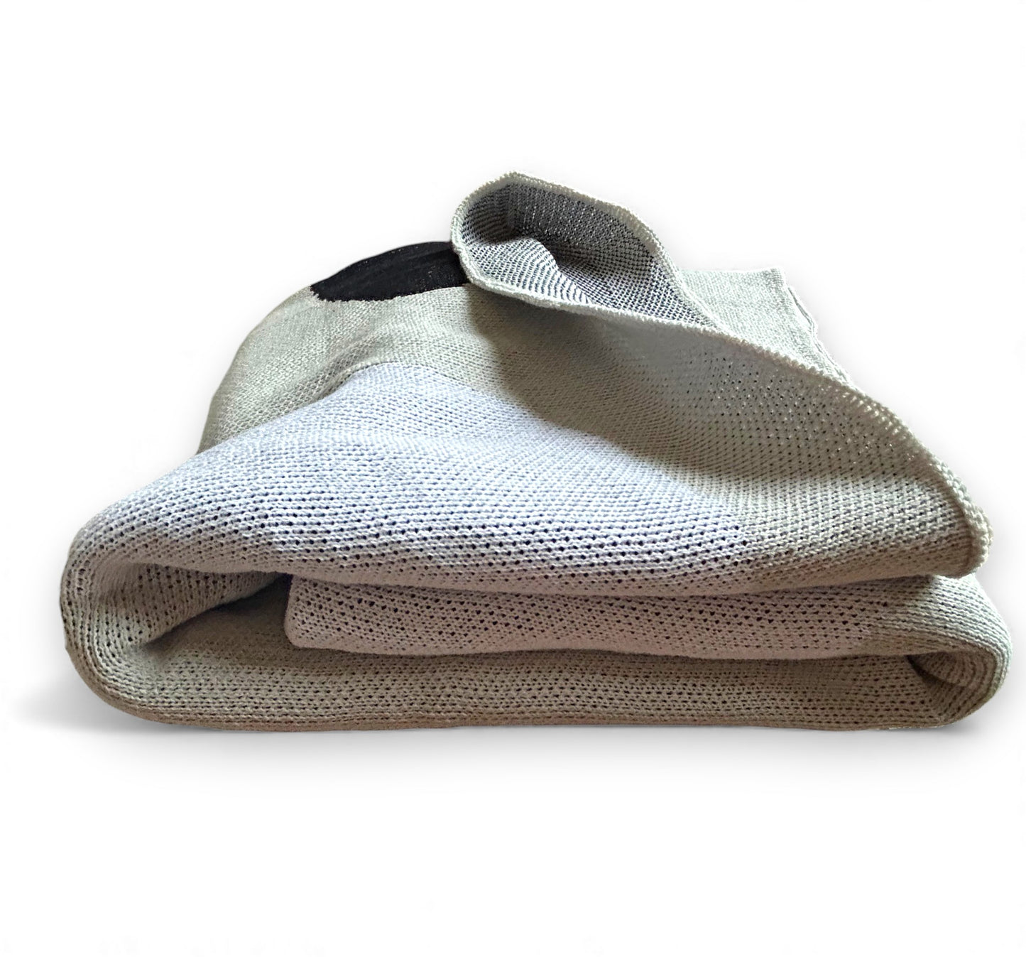 Snuggery Luxury Organic Cotton Knitted Throw Blanket 180 x 125cm - Corfu Pebbles