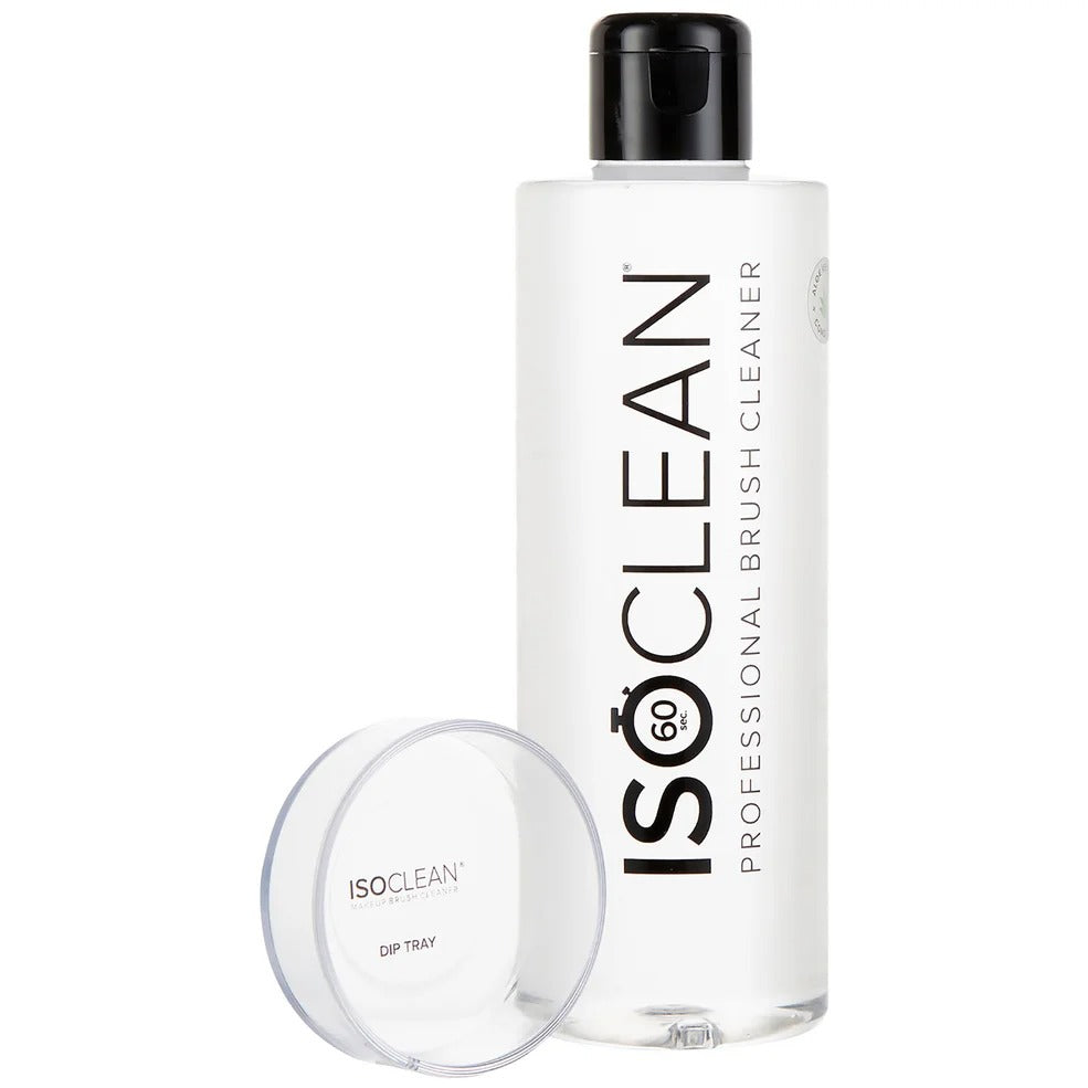 ISO CLEAN professional brush cleaner bottle with a white background