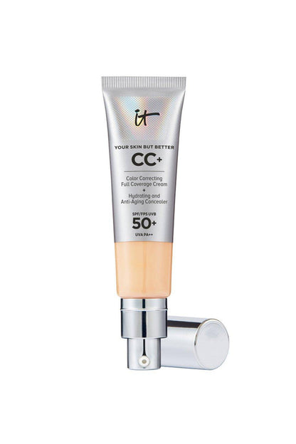 Tube of It Cosmetics CC+ Cream on a white background