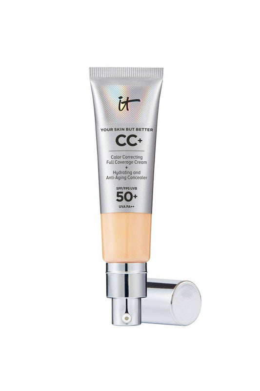 Tube of It Cosmetics CC+ Cream on a white background