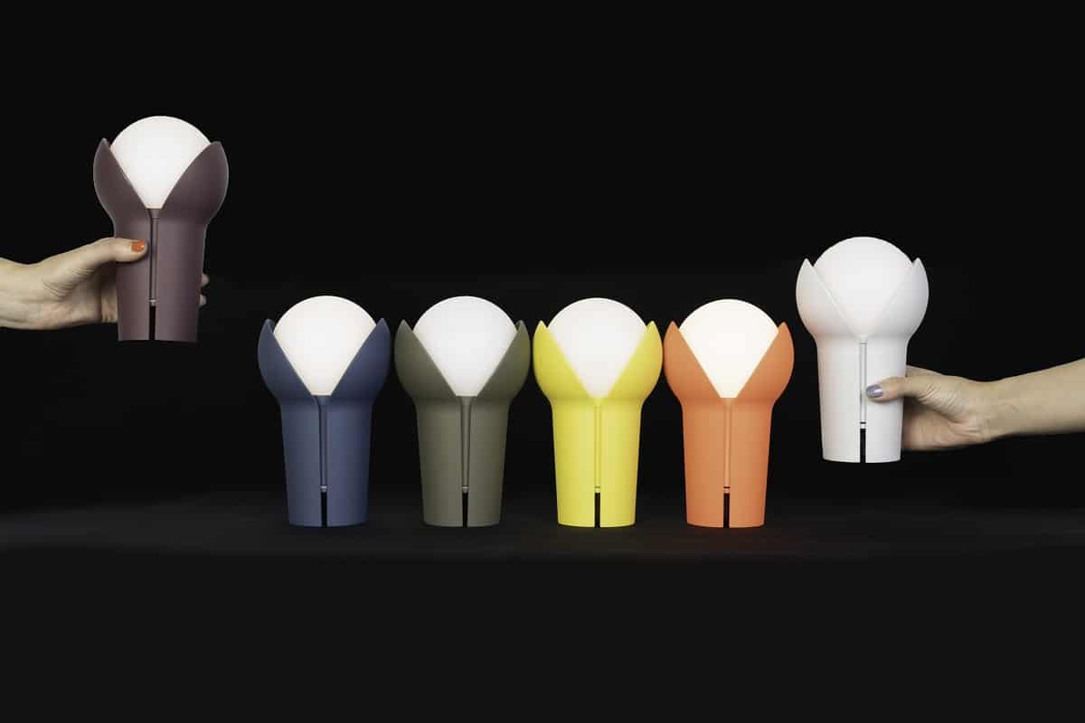 Innermost - Bud Indoor Outdoor Touch LED Lamp Cordless Rechargeable Dimming - Ash Grey