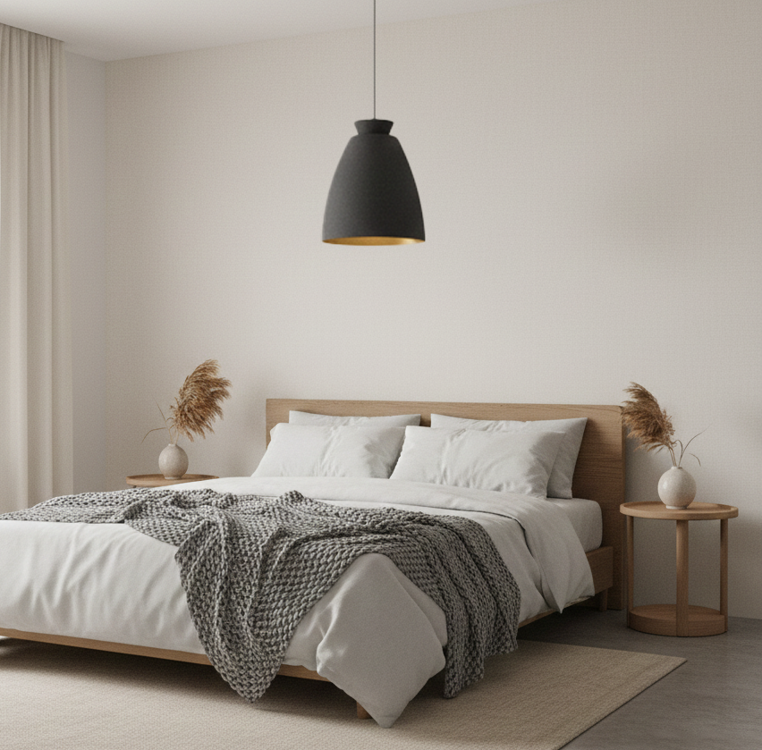 Innermost Chelsea 40 Ceiling Pendant Light – Black/Gold, 42x43cm, Aluminium/Steel, E27 LED, Industrial Modern