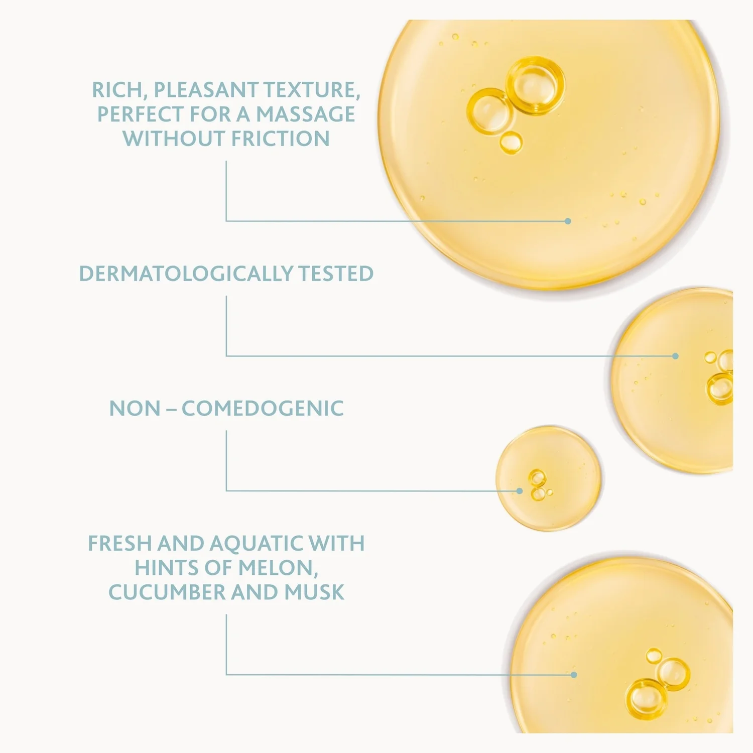 Text about a rich, pleasant texture product with small images of the product.