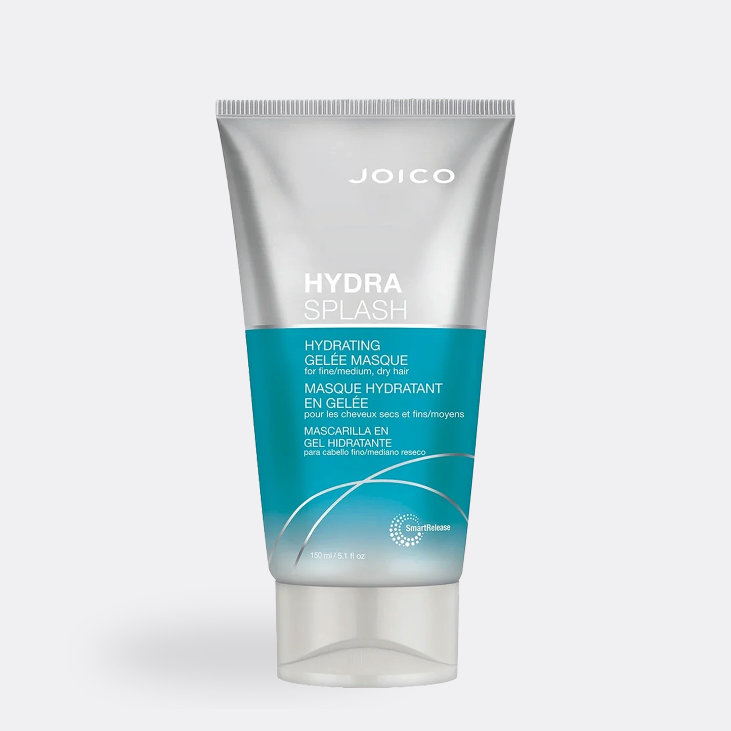 Joico Hydra Splash hydrating gel mask tube on a light gray background