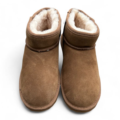 Just Sheepskin Boot Slippers in Chesnut Brown - Size UK 8 / EUR 42