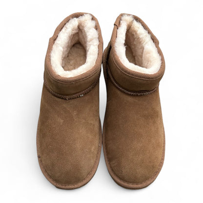 Just Sheepskin Boot Slippers in Chesnut Brown - Size UK 8 / EUR 42