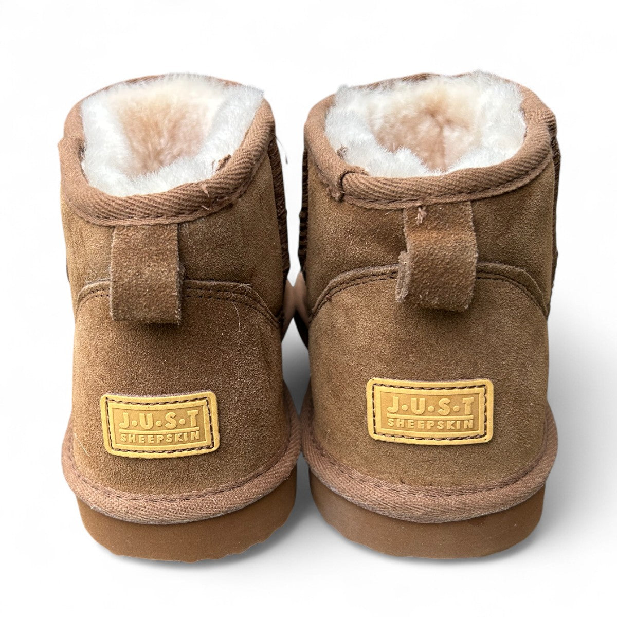Just Sheepskin Boot Slippers in Chesnut Brown - Size UK 8 / EUR 42