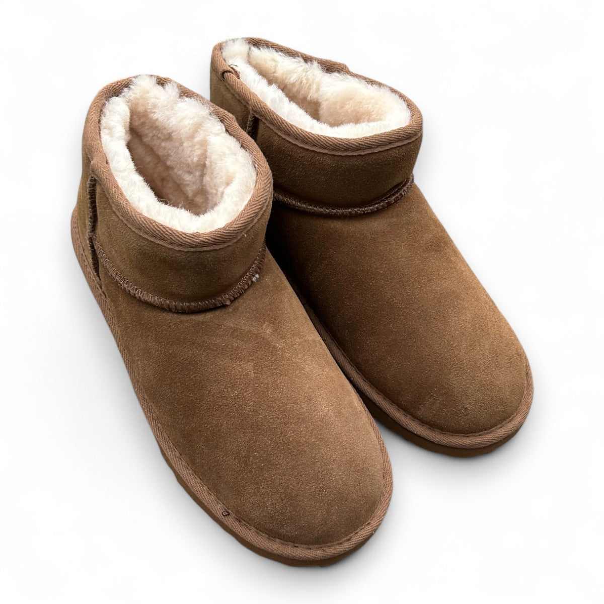 Just Sheepskin Boot Slippers in Chesnut Brown - Size UK 8 / EUR 42
