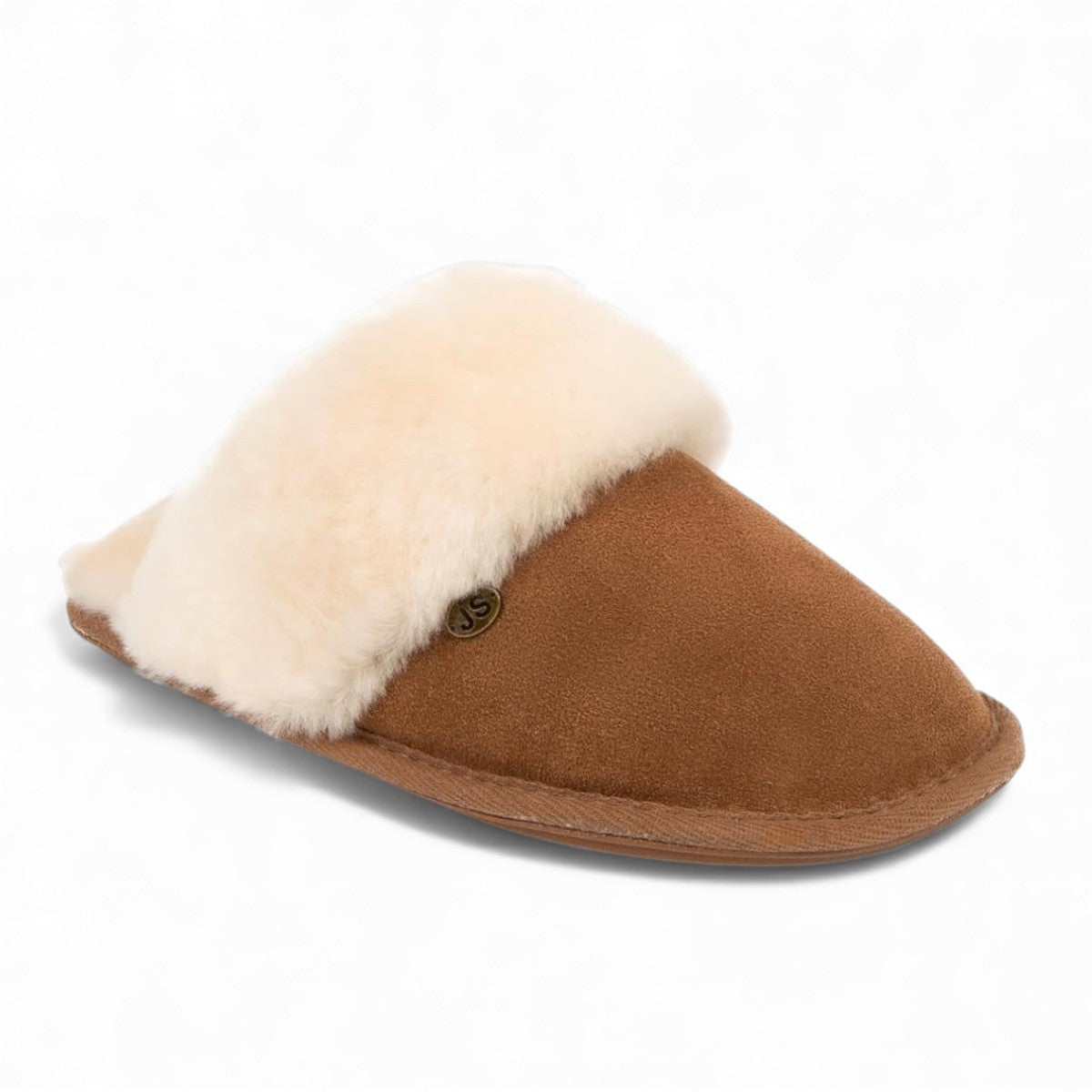 Just Sheepskin Duchess Mule Slippers in Chestnut Brown - Size UK 5 / EUR 38
