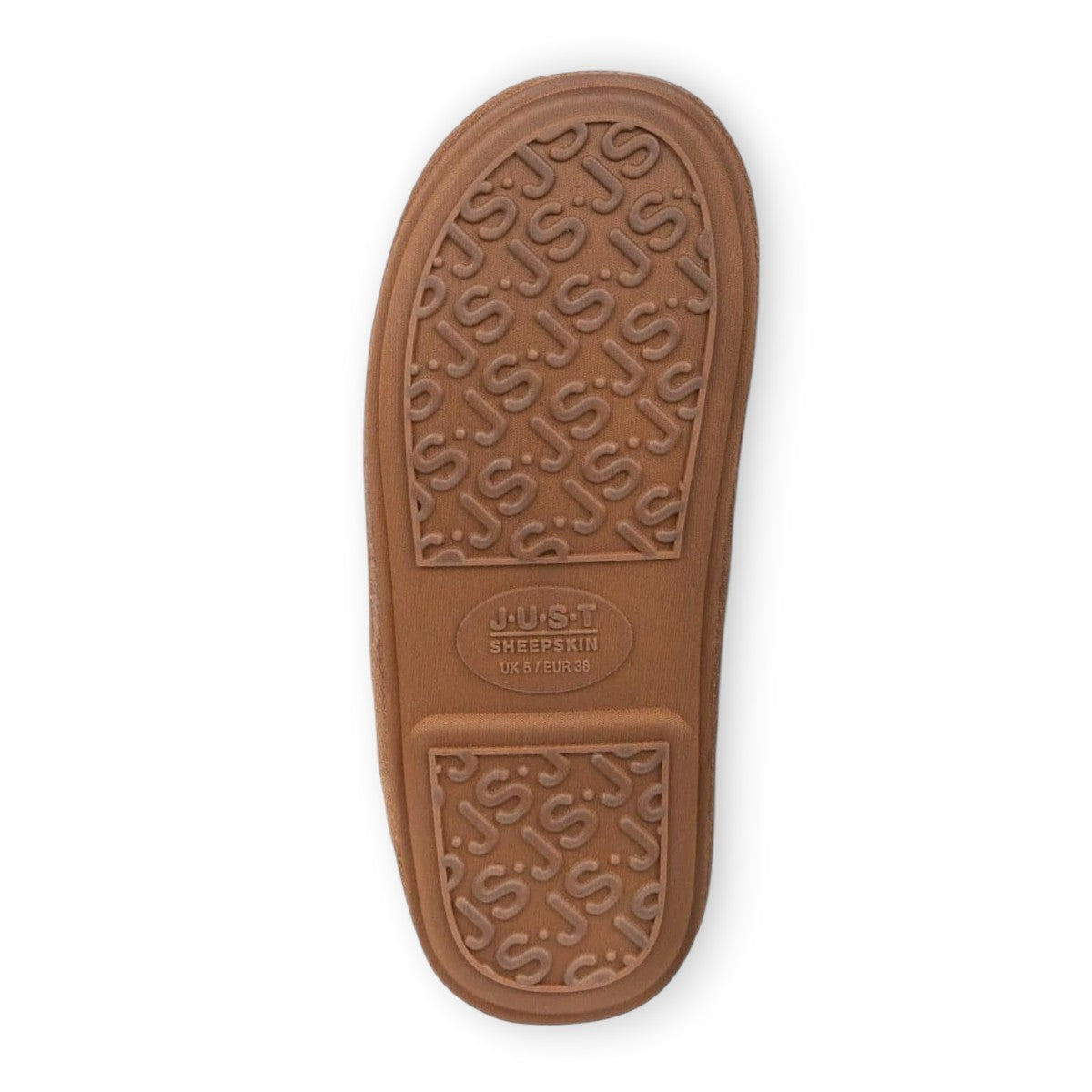 Just Sheepskin Duchess Mule Slippers in Chestnut Brown - Size UK 5 / EUR 38