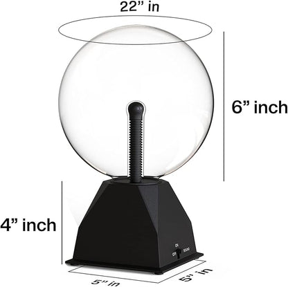 Kicko 7-Inch Plasma Ball - Purple Nebula Plasma Globe Touch and Sound Sensitive Lightning Lamp