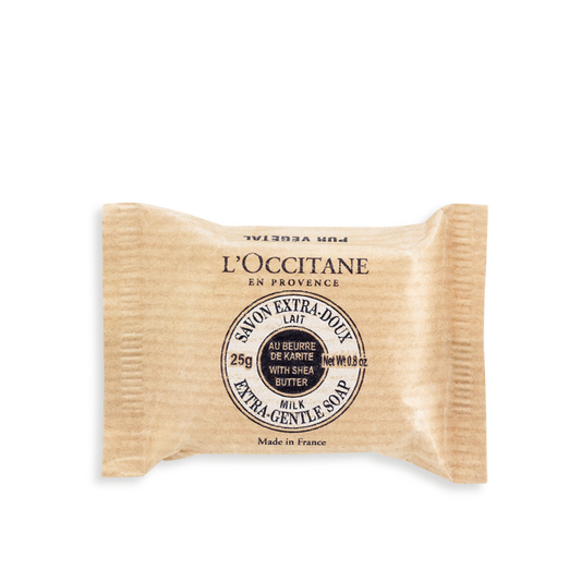 L'Occitane soap bar on a white background