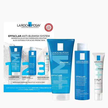 La Roche-Posay Effaclar skincare products on a white background