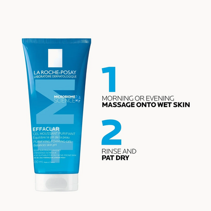 La Roche-Posay skincare product with usage instructions on a white background