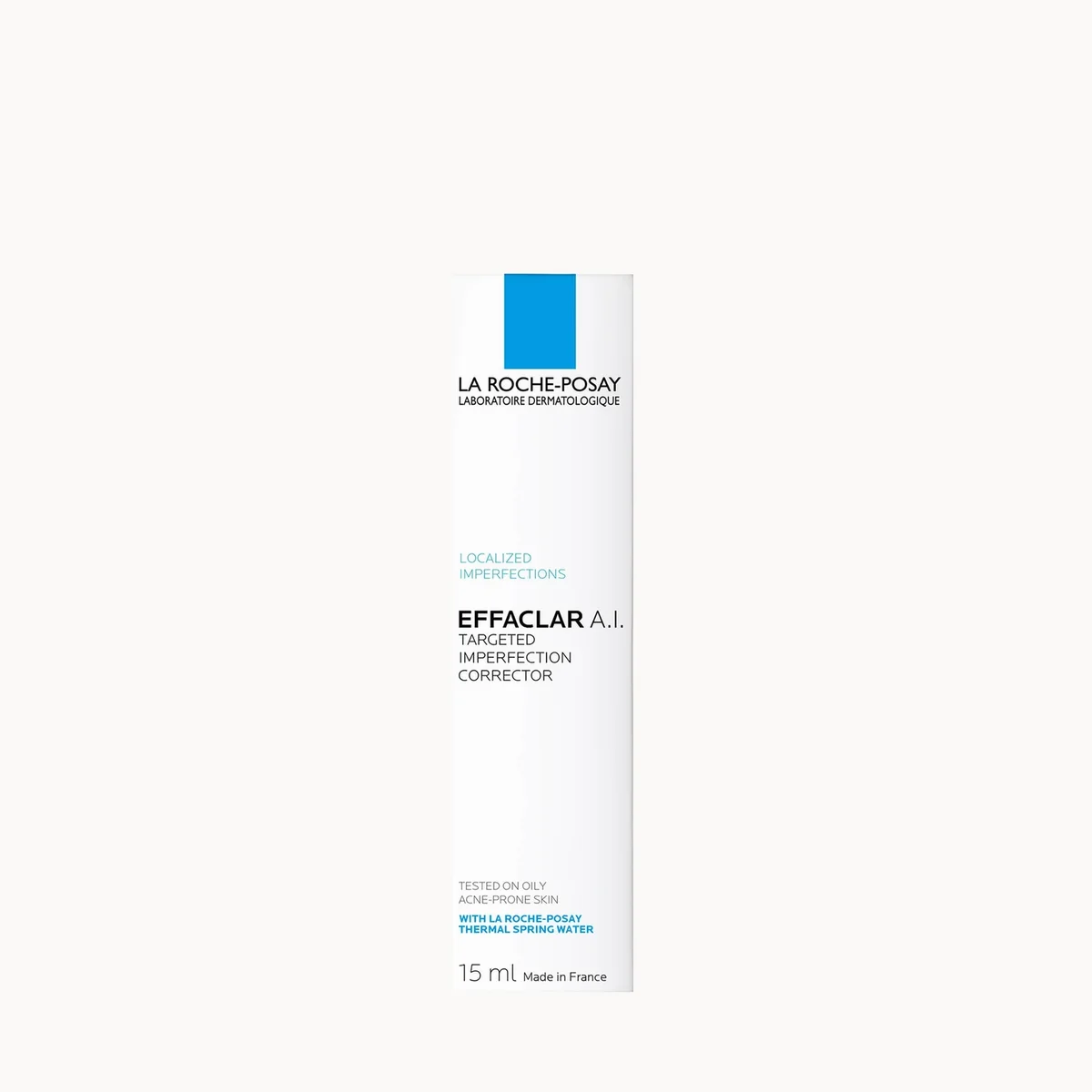 La Roche-Posay Eppaclar A.I. Hair Restoration Corrector spray bottle, 15 ml, shown on a solid white background.