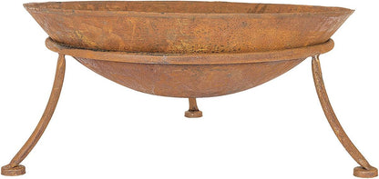 La Hacienda Kutu Corten Steel Rust Effect Fire Pit - 47cm(w) x 21cm(H)