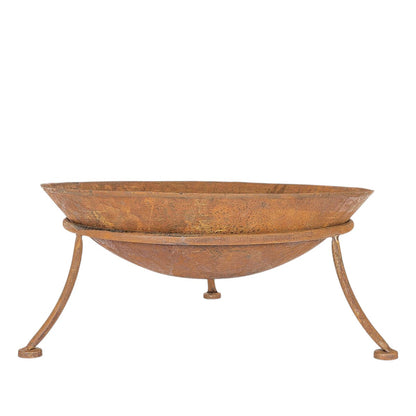 La Hacienda Kutu Corten Steel Rust Effect Fire Pit - 47cm(w) x 21cm(H)