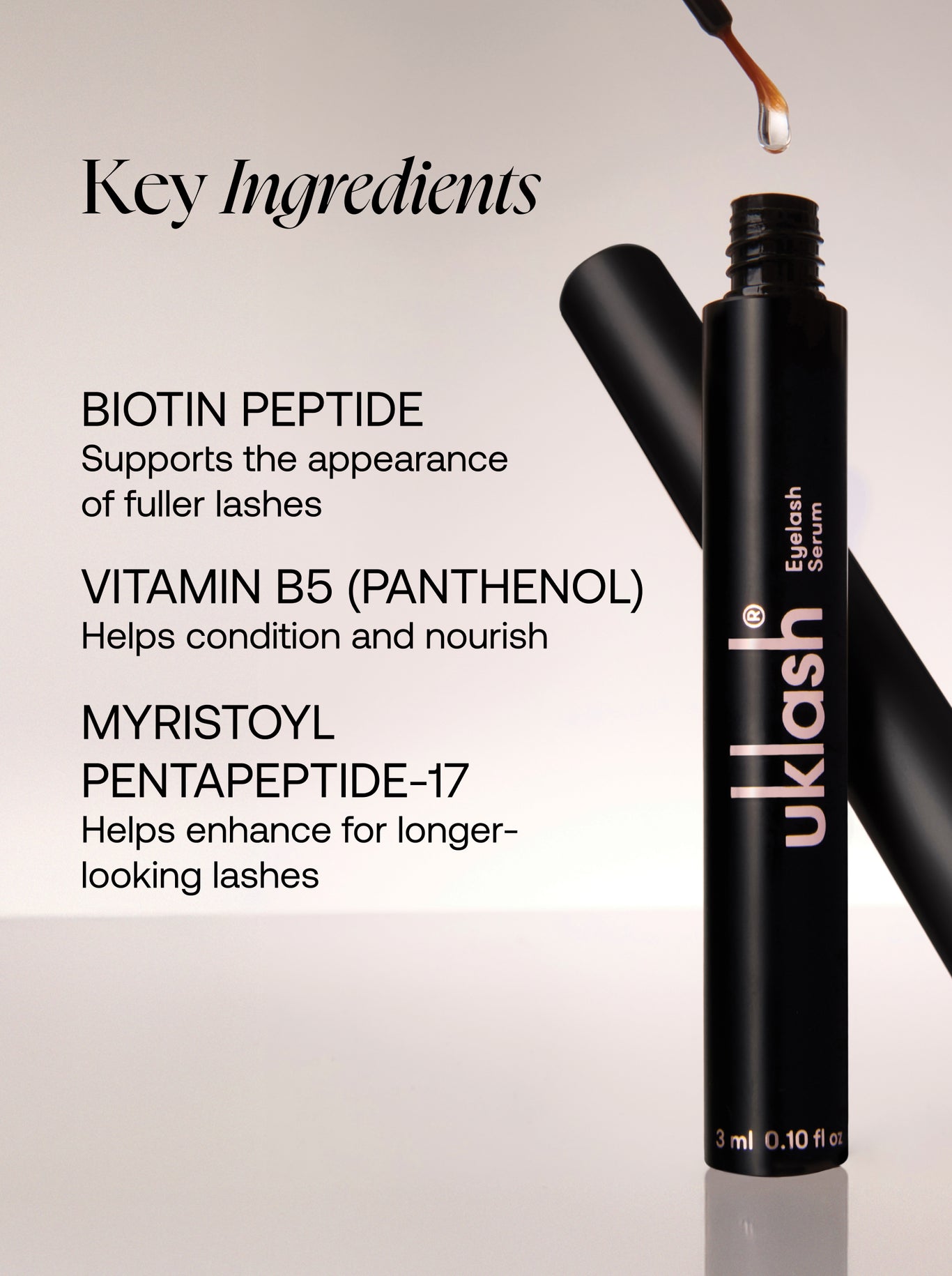 UKLASH Eyelash Growth Serum For Longer & Fuller Lashes - 3ml