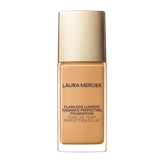 Laura Mercier foundation bottle on a white background
