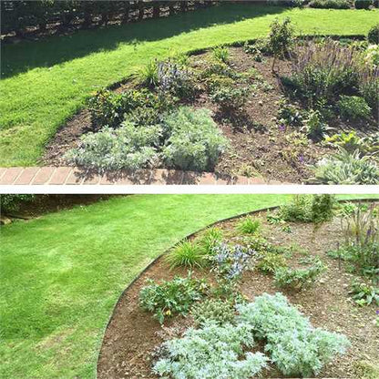 Apollo 10m Smartedge Flexible Lawn Edging Inc Fixing Clips- Black - H14cm
