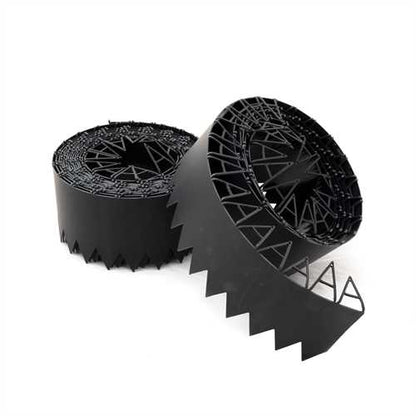 Apollo 10m Smartedge Flexible Lawn Edging Inc Fixing Clips- Black - H14cm