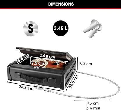 MASTER LOCK Small Travel Safe [Key Lock] [Steel Cable] - PP1KML Lockbox