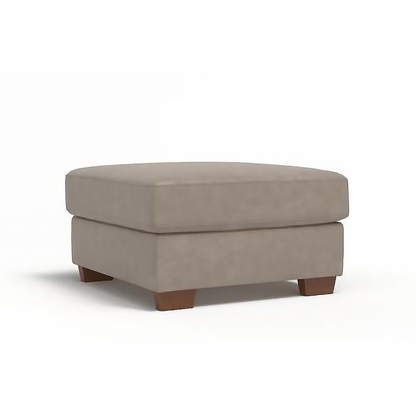 Marks & Spencer Square Cartlon Nubuck Footstool in Grey Leather 79 x 79 x 43h cm