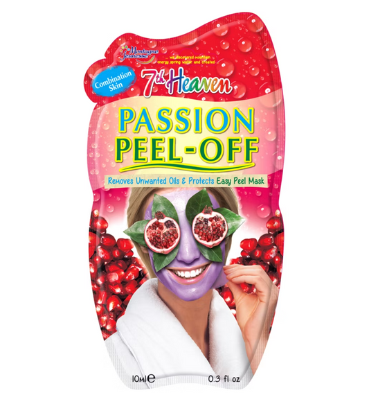 7th Heaven - Passion Easy Peel-Off Face Mask For Normal & Combo Skin - Removes Unwanted Oils & Protects