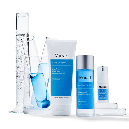 Collection of Murad skincare products on a white background
