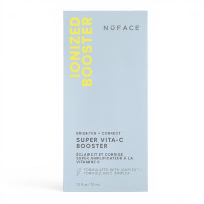 NuFACE Ionized Booster Super Vita-C Booster packaging on a white background