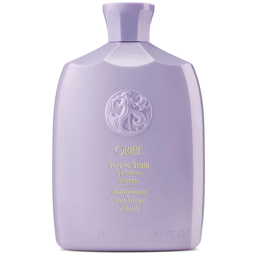 Oribe Serene Scalp Oil Control Shampoo bottle on a white background