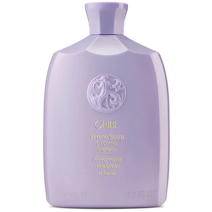 Oribe Serene Scalp Oil Control Shampoo bottle on a white background