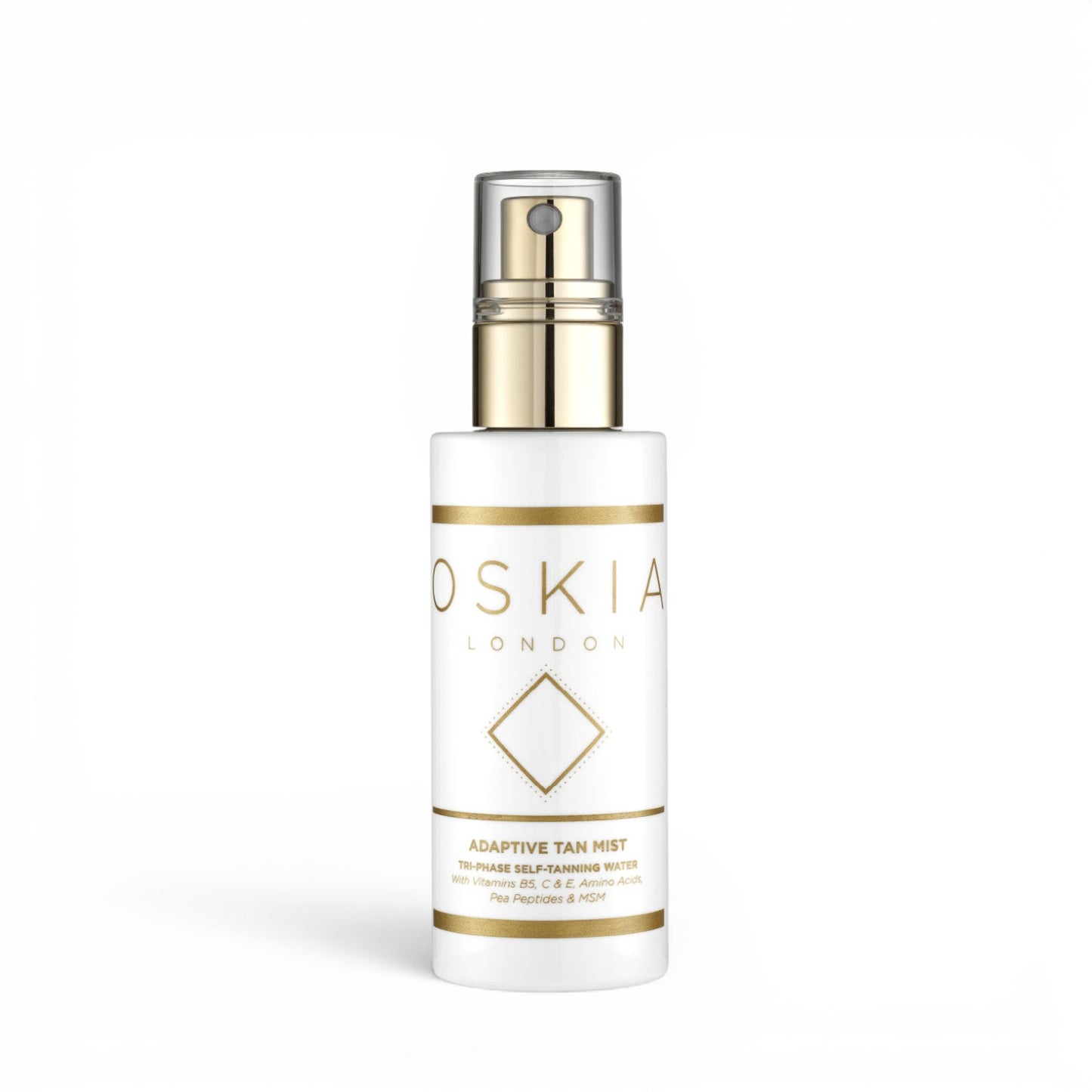 Oskia Adaptive Tan Mist bottle on a white background