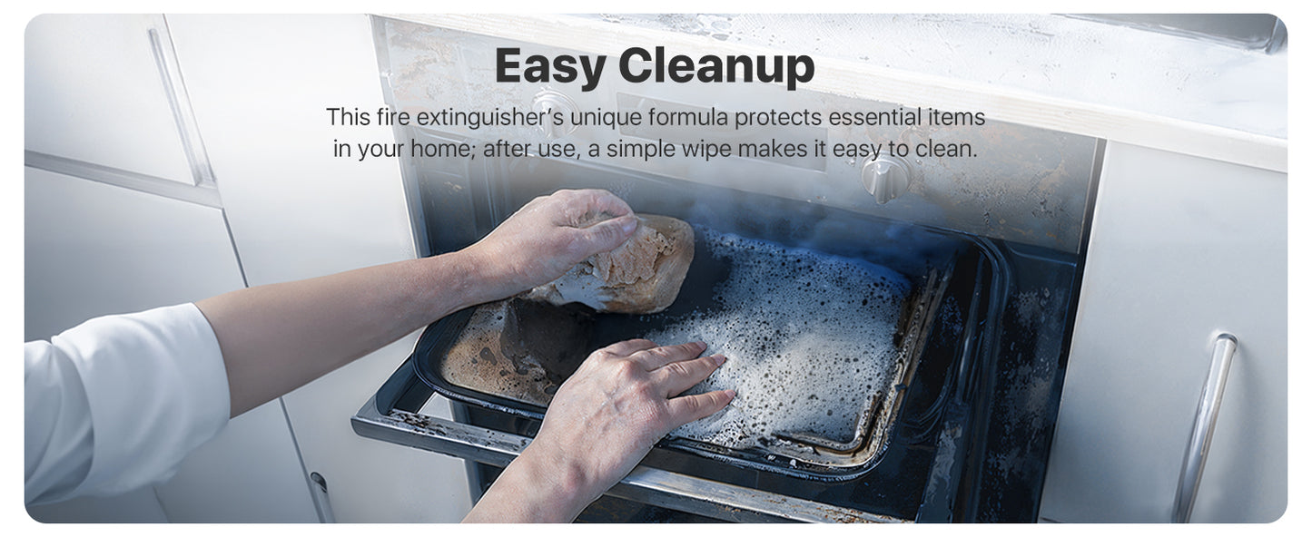 PLEMO Fire Extinguisher Home All-in-1, Car extinguisher for Kitchen, Caravan, Camping, Multi-purpose F62N