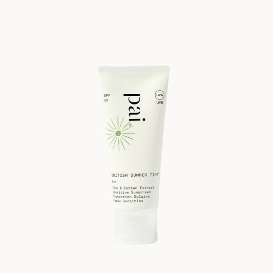 White skincare tube with 'pai' branding on a white background