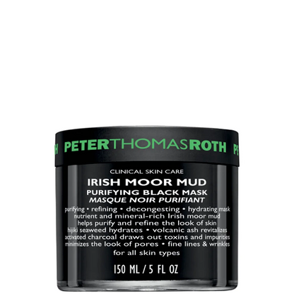Peter Thomas Roth Irish Moor Mud purifying black mask jar on a white background
