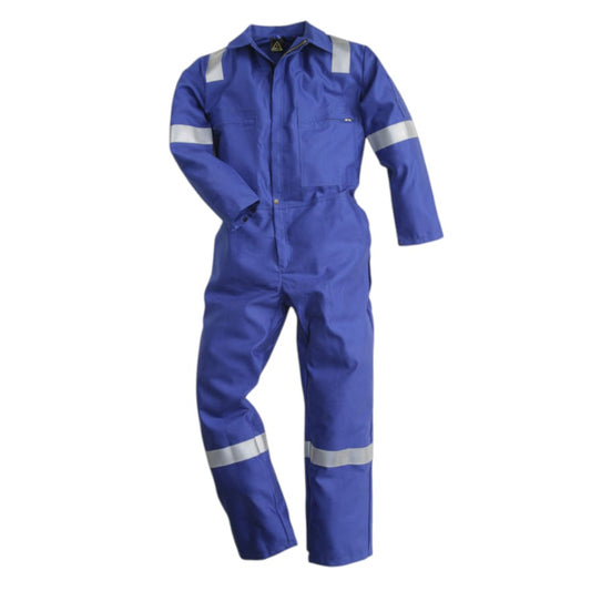 Size 48" Chest Pioneer FM1040 Firemaster Plus FR Overall Reflective Tape Work Coverall - Royal Blue