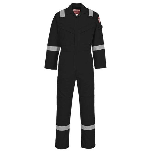 Portwest FR28 Bizflame Black Anti-Static Lightweight Work Coveralls - SIZE 3XL ONLY